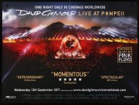 9p220 DAVID GILMOUR LIVE AT POMPEII advance British quad 2017 amazing concert image, Pink Floyd!