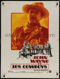 9p448 COWBOYS French 24x32 1972 big John Wayne gave these young boys their chance to become men!