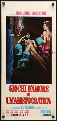 9p659 BITCHES Italian locandina 1973 different art of sexy naked girls staring at smoking man!