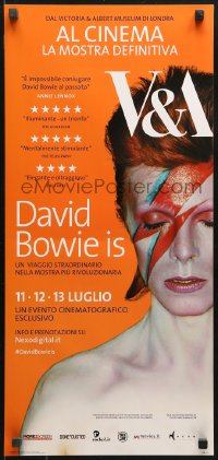 9p667 DAVID BOWIE IS HAPPENING NOW Italian locandina 2013 July, image as Ziggy Stardust!