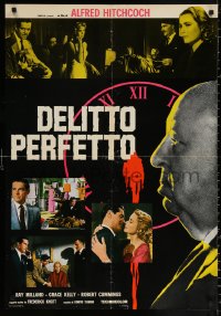 9p783 DIAL M FOR MURDER Italian 26x38 pbusta R1970 Hitchcock, Milland, Cummings, Williams & Kelly!