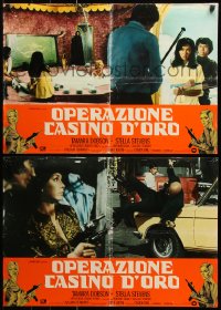 9p741 CLEOPATRA JONES & THE CASINO OF GOLD group of 8 Italian 18x26 pbustas 1975 Dobson, Stevens!