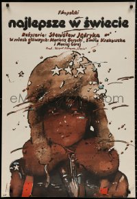 9p138 BEST IN THE WORLD Polish 26x38 1976 Stanislaw Jedryka's Najlepsze na swiecie, Swierzy art!