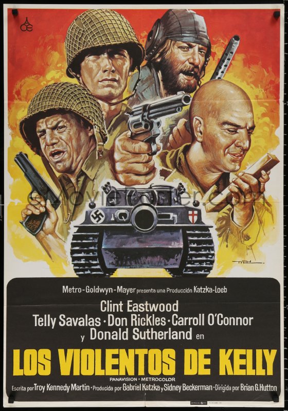 EMoviePoster 9p186 KELLY S HEROES Spanish R1981 Clint Eastwood 