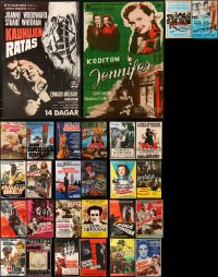 9s429 LOT OF 28 UNFOLDED AND FORMERLY FOLDED FINNISH POSTERS 1950s-1960s cool movie images!