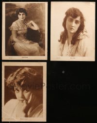 9s398 LOT OF 3 8.5X11 PHOTOS OF ACTRESS PORTRAITS 1920s Marguerite Clark, Mary Fuller, Beverly Bayne