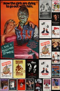 9s218 LOT OF 29 FOLDED ONE-SHEETS 1960s-1990s great images from a variety of different movies!