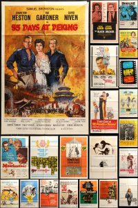 9s214 LOT OF 38 FOLDED ONE-SHEETS 1960s-1970s great images from a variety of different movies!