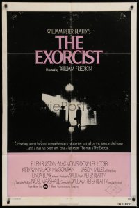 9w350 EXORCIST int'l 1sh 1974 William Friedkin horror classic, William Peter Blatty!