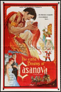 9w351 EXOTIC DREAMS OF CASANOVA 1sh 1971 the hilarious escapades of an infamous lover!