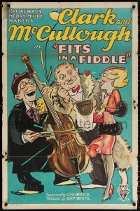 9w371 FITS IN A FIDDLE 1sh 1934 Broadway's merry mirth makers Clarn & McCullough, ultra-rare!