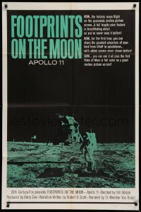 9w376 FOOTPRINTS ON THE MOON 1sh 1969 the real story of Apollo 11, cool image of moon landing!