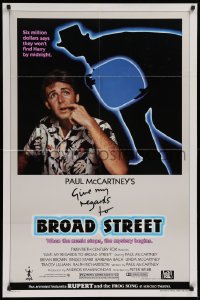 9w420 GIVE MY REGARDS TO BROAD STREET 1sh 1984 great portrait image of Paul McCartney!