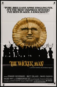 9w968 WICKER MAN 1sh R1980 Christopher Lee, Britt Ekland, cult horror classic!