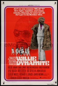 9w974 WILLIE DYNAMITE 1sh 1974 Roscoe Orman, Diana Sands, Thalmus Rasulala, chicks & chumps!