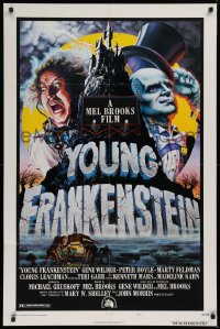 9w995 YOUNG FRANKENSTEIN style B 1sh 1974 Mel Brooks, Alvin art of Wilder, Boyle & Feldman!