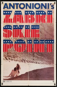 9w997 ZABRISKIE POINT 1sh 1970 Michelangelo Antonioni's bizarre movie about teen sex!