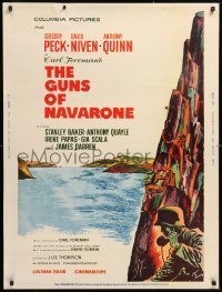 9x139 GUNS OF NAVARONE 30x40 1961 Gregory Peck, David Niven & Quinn, cool LIFE Magazine design!