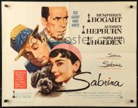 9z461 SABRINA 1/2sh R1962 Audrey Hepburn, Humphrey Bogart, William Holden, Billy Wilder