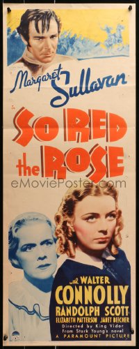 9z227 SO RED THE ROSE insert 1935 images of pretty Margaret Sullavan & Randolph Scott, ultra-rare!