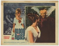 1a304 BLOOD & ROSES LC #5 1961 Roger Vadim, Elsa Martinelli and Mel Ferrer in a spooky mask!