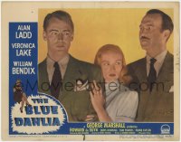 1a306 BLUE DAHLIA LC #2 1946 close portrait of Veronica Lake between Alan Ladd & Howard da Silva!