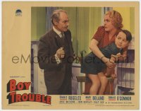 1a313 BOY TROUBLE LC 1939 Mary Boland won't let Charlie Ruggles spank boy with hairbrush!