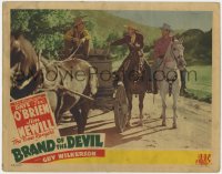 1a315 BRAND OF THE DEVIL LC 1944 Texas Ranger Dave O'Brien with western cowboy Reed Howes!