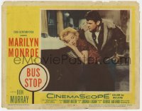 1a322 BUS STOP LC #3 1956 Don Murray leans over at sexy Marilyn Monroe leaning on juke box!