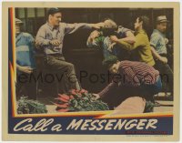 1a329 CALL A MESSENGER LC 1939 Dead End Kids & Little Tough Guys brawling in the street!