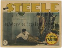 1a337 CAPTAIN CARELESS LC 1928 western cowboy Bob Steele stands over Jack Donovan after fight!