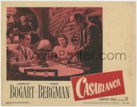 1a343 CASABLANCA LC #8 R1949 John Qualen pretends to show jewelry to Ingrid Bergman & Paul Henreid!