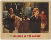 1a353 CHILDREN OF THE DAMNED LC #4 1964 those creepy kids stand guard over body of dead comrade!