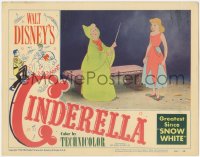 1a355 CINDERELLA LC #4 1950 Disney's classic musical cartoon, she's with her Fairy Godmother!