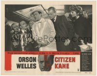 1a357 CITIZEN KANE LC #1 R1956 Joseph Cotten & Sloane with dapper Orson Welles & loving cup!