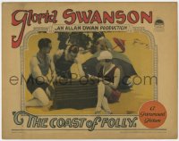 1a361 COAST OF FOLLY LC 1925 Gloria Swanson as mother & daughter, image on beach in swimsuit!