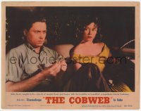 1a362 COBWEB LC #2 1955 John Kerr tells very sexy Gloria Grahame his troubles in car!