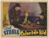 1a363 COLORADO KID LC 1937 Bob Steele standing next to Ethan Laidlaw & another at table with money!