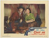 1a364 COLT .45 LC 1950 great image of Randolph Scott & sexy Ruth Roman in tepee!