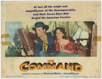 1a366 COMMAND LC #2 1954 Guy Madison in uniform with gun & sexy Joan Weldon in covered wagon!