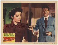 1a370 CONSPIRATOR LC #4 1949 Robert Taylor brings a drink to beautiful Elizabeth Taylor!