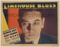 1a627 LIMEHOUSE BLUES LC 1934 super close up of halfbreed George Raft in yellowface makeup!