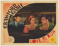 1a639 LOVE ON THE RUN LC 1936 Joan Crawford in truck with Franchot Tone & Clark Gable out of gas!