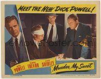 1a680 MURDER, MY SWEET LC 1944 Don Douglas questions blindfolded Dick Powell, Raymond Chandler novel!