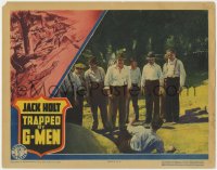 1a927 TRAPPED BY G-MEN LC 1937 government agent Jack Holt standing over fallen man!