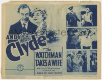 1a224 WATCHMAN TAKES A WIFE TC 1941 Andy Clyde, Compson, a merry, mad melange of gags and giggles!