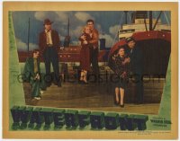 1a961 WATERFRONT LC 1939 Gloria Dickson, Dennis Morgan, Marie Wilson, Bromley & others on dock!