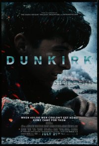 1c602 DUNKIRK advance DS 1sh 2017 Christopher Nolan, Tom Hardy, Murphy, different close-up!