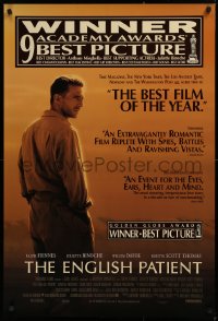 1c609 ENGLISH PATIENT awards DS 1sh 1997 image of Ralph Fiennes, many reviews, Best Picture Winner!