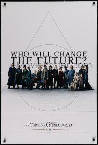 1c612 FANTASTIC BEASTS: THE CRIMES OF GRINDELWALD int'l teaser DS 1sh 2018 who will change the future?